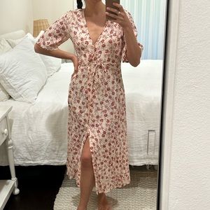 Faithfull the Brand x Anthropologie Collab Midi Dress in Size Small